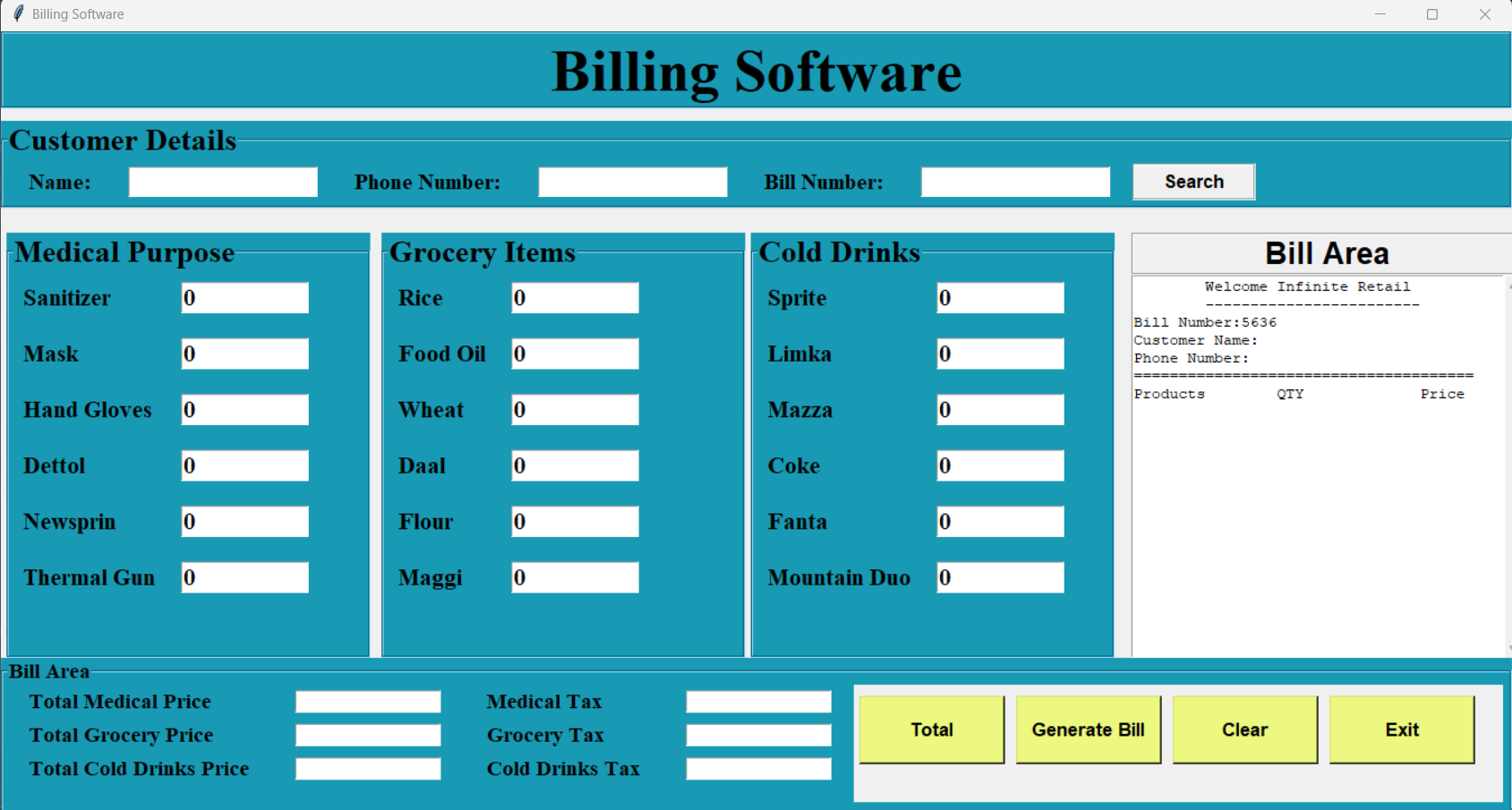 Automated Billing System