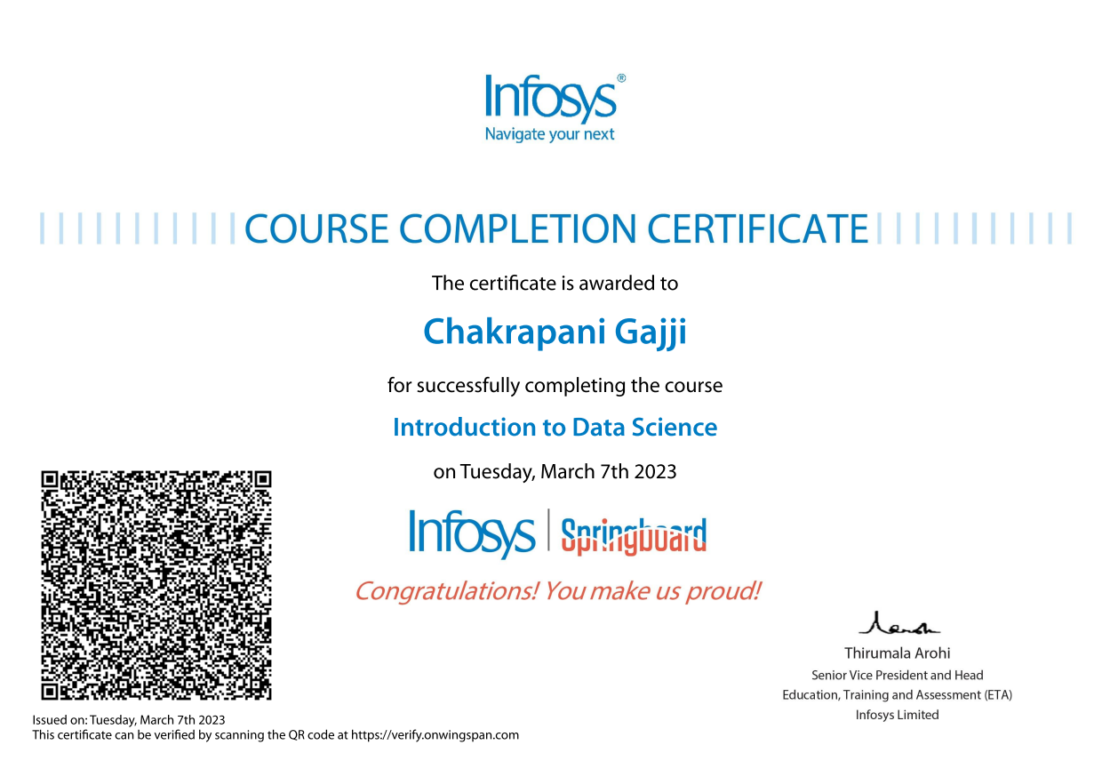 Data Science Certificate